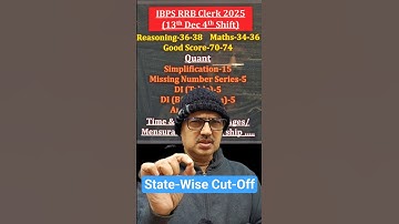 RRB Clerk 2025 🔥 Shift 3 & Shift 4 Analysis | Attempts + Cut-Off | Amar Sir