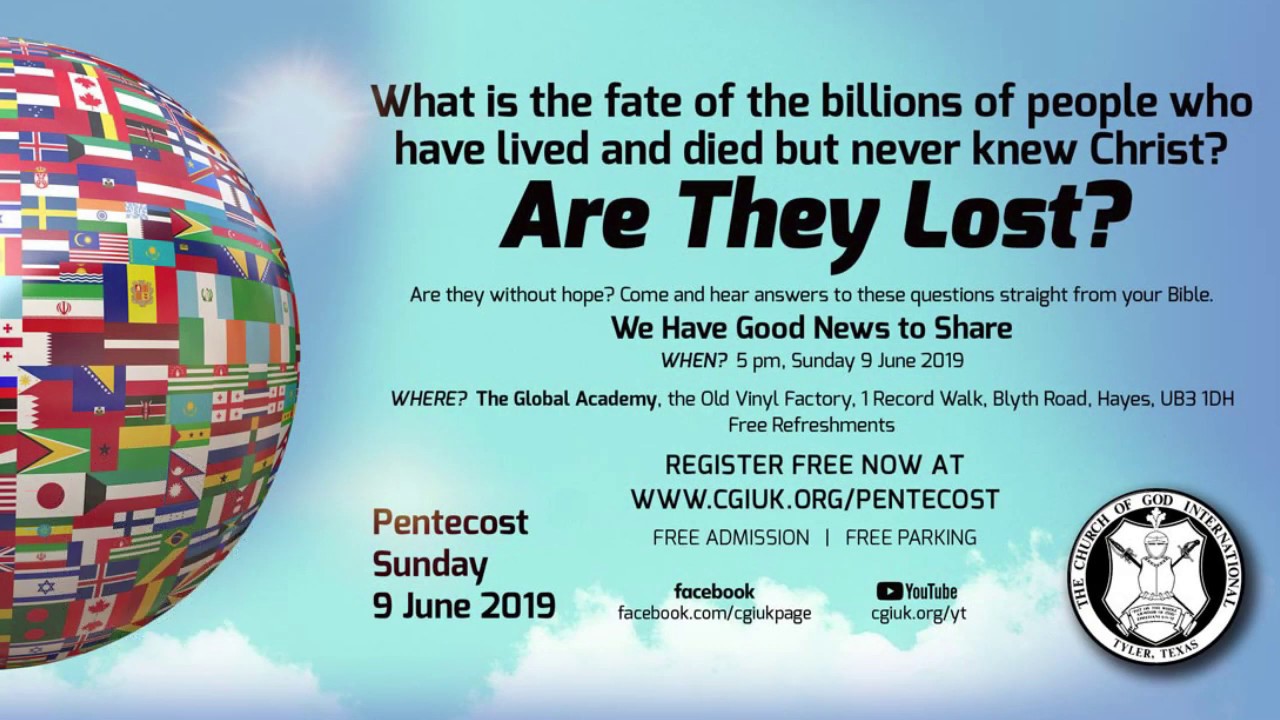 CGI UK - Pentecost outreach invitation - June 2019 - ARE THEY LOST?