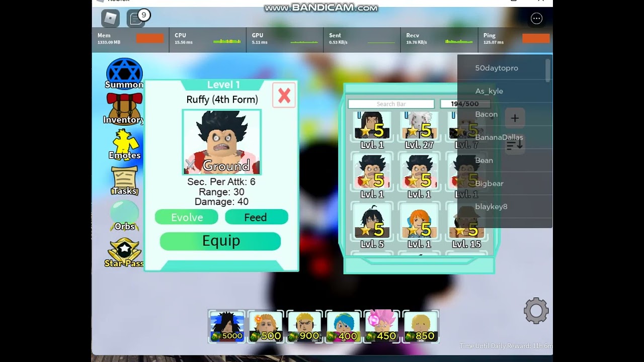 Up Luffy snakeman 6 star