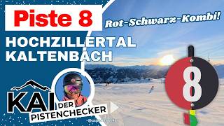 Skifahren Hochzillertal Piste 8 Rot Schwarz Full Run 4K