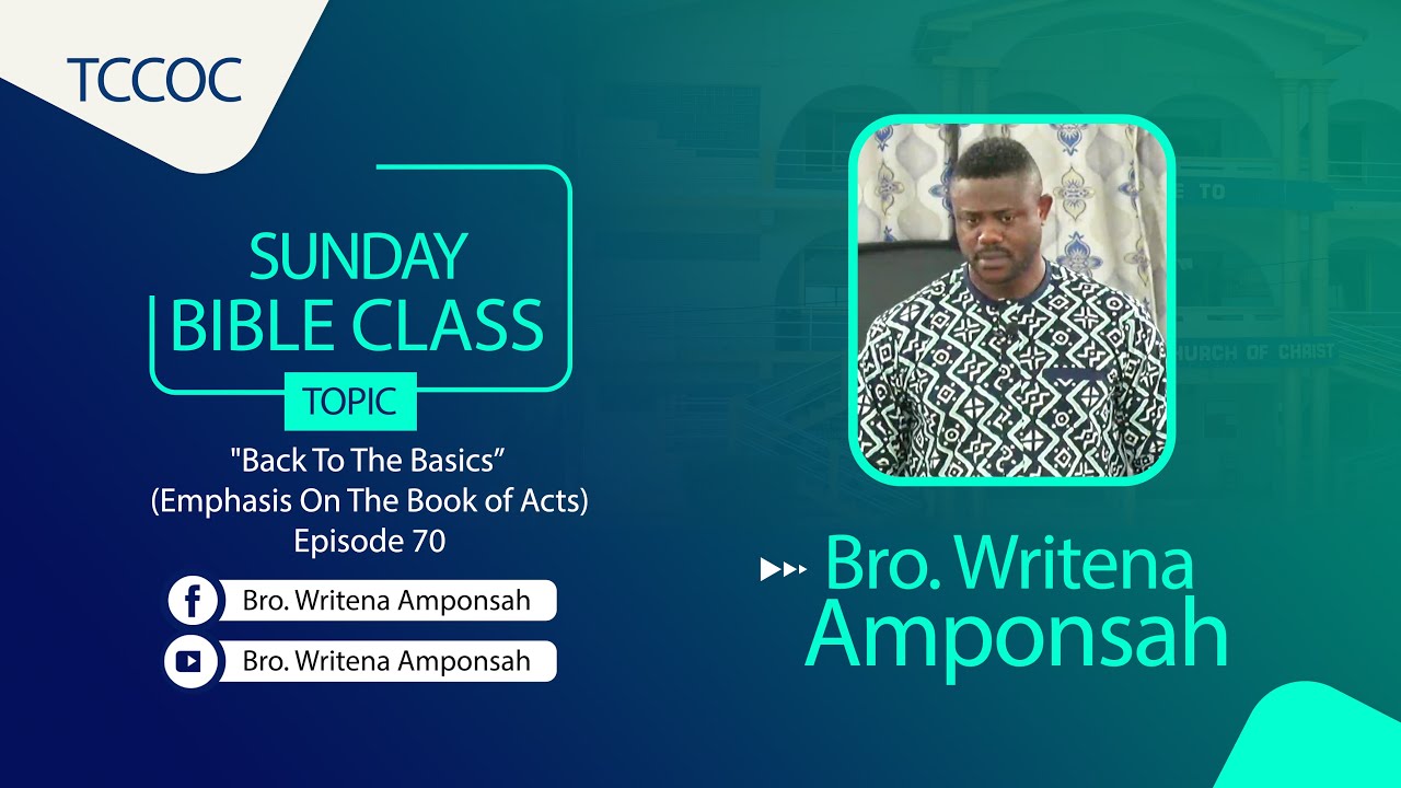 Sunday Bible Class (11/01/26) 