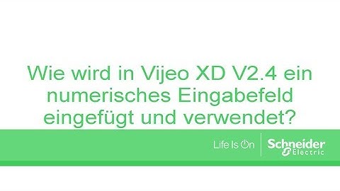 Wie wird in Vijeo XD V2.4 ein numerisches Eingabefeld eingefügt und verwendet?