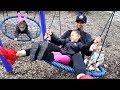 Outdoor Playground For Kids! Family Park Fun with Baby Doll and Swing | Imani's Family Fun World