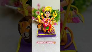 Durga Maa Idol making with Clay 😍❤️|| Navratri Clay Art #shorts