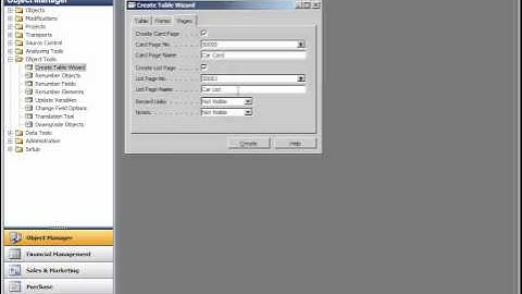 Object Manager Video 21: Create Table Wizard