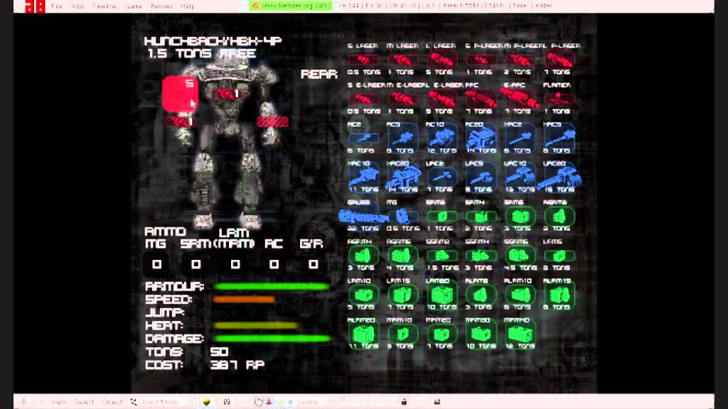 Mech Lab Battletech Blender Battletech MECHLAB TEST 3 - YouTube