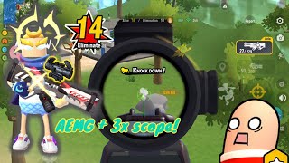 BolenGplays sausage man gameplay / QUADMODE / AEMG + 3x scope Eliminates sausages in rainbow island! screenshot 4