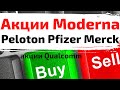 Акции Moderna,  Peloton Pfizer Merck, Qualcomm
