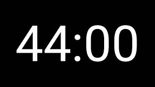 44 Minute Timer | Black Screen | No Music | 5 Second Alarm