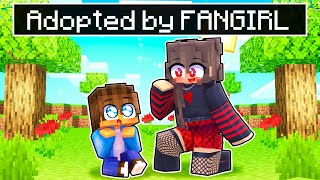 Adopted by a CRAZY FAN GIRL In Minecraft!