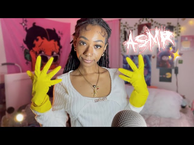ASMR Dishwashing Gloves Sounds 💛🧤⭐️