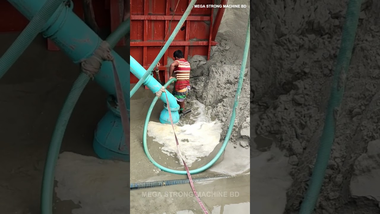 Powerful Water Pump Cline Sand in Big Ship Last Time Unload Sand by Mega Drager Machine 