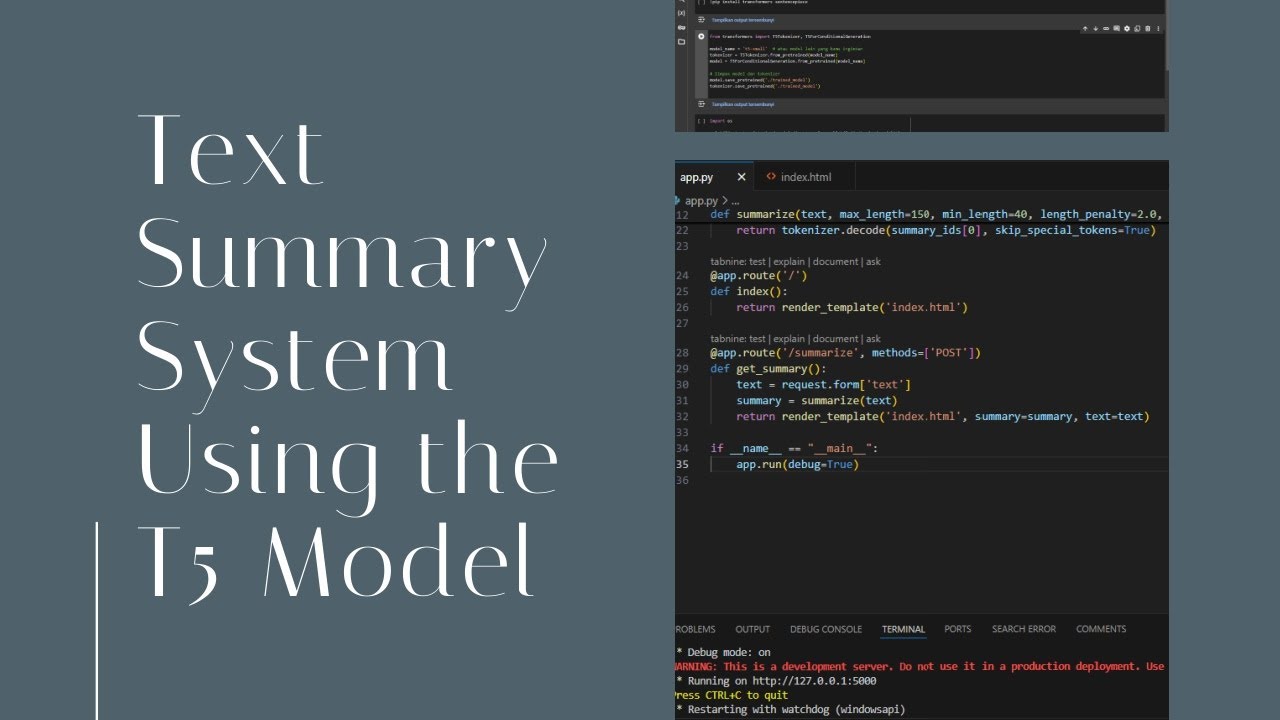 Text Summary System Using the T5 Model - YouTube