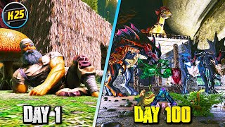 I Survived 100 Days of HARDCORE Ark Survival Evolved on ABERRATION 😜