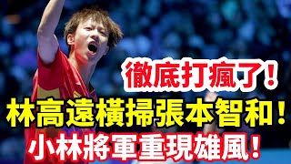 徹底打瘋了！林高遠4-0橫掃張本智和！決勝局一波7-0打崩張本！小林將軍重現雄風！决赛#桌球 #乒乓球 #乒乓 #pingpong #tabletennis #卓球