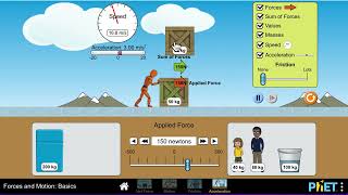 Phet - force & motion PART 2 walkthrough