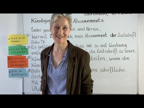 Video: So Schreiben Sie Eine Kündigung Des Vertrages