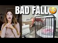 BABY FAIL 😳 CAUGHT ON BABY CAMERA! 1-Year-Old Falls Out of Crib On Head