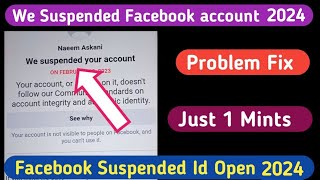 We Suspended Your Account | How To recovery fb suspended Account | fb suspended account recovery 23