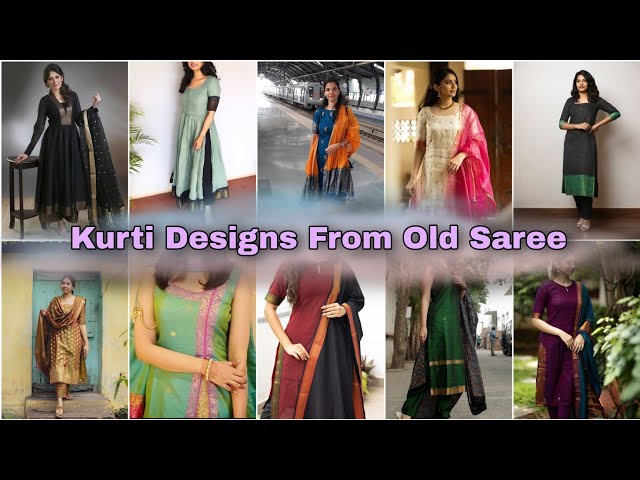 Saree upcycled. Indo western dress. | Simple kurta designs, Indo western  dress, Blouse design models
