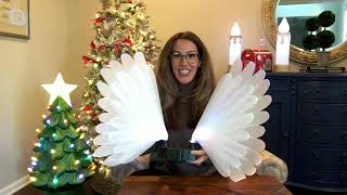 Mr. Christmas 18" Fiberoptic Angel Wings Tree Topper on QVC Profile