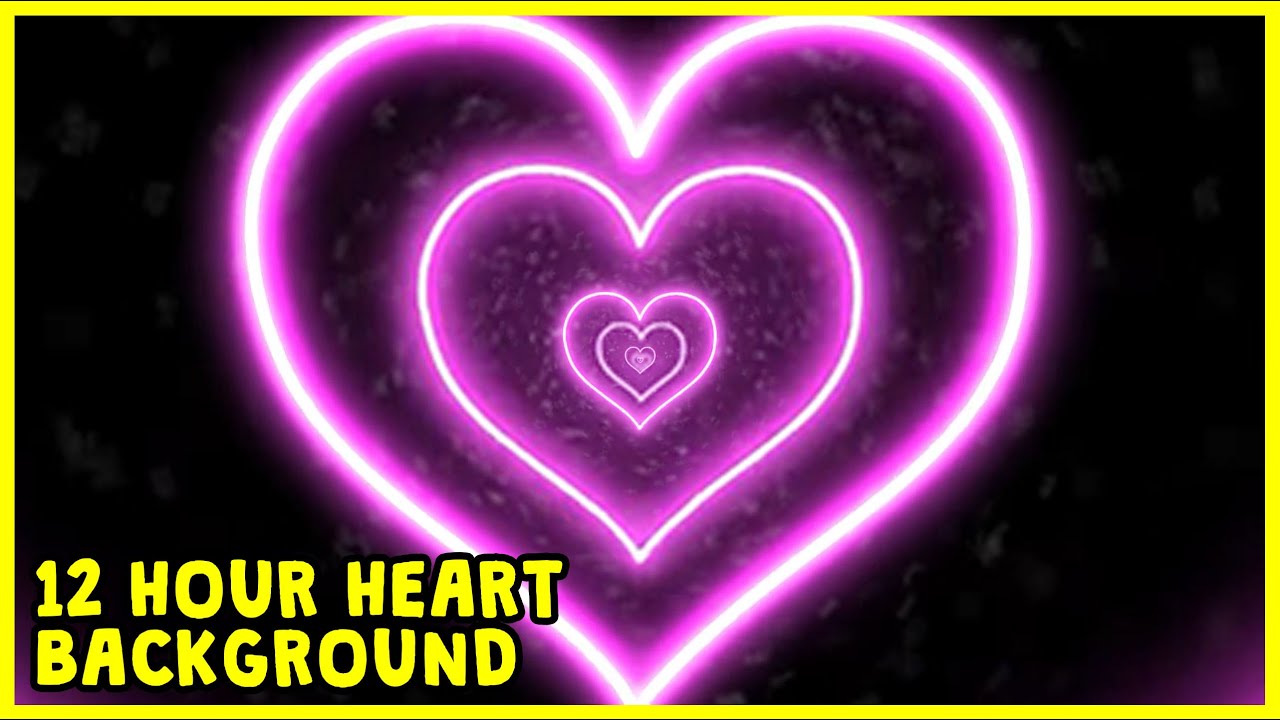 Pink Heart Tunnel Background 💗 Neon Heart Background Video 💗 Wallpaper 💗 Romantic Abstract 12