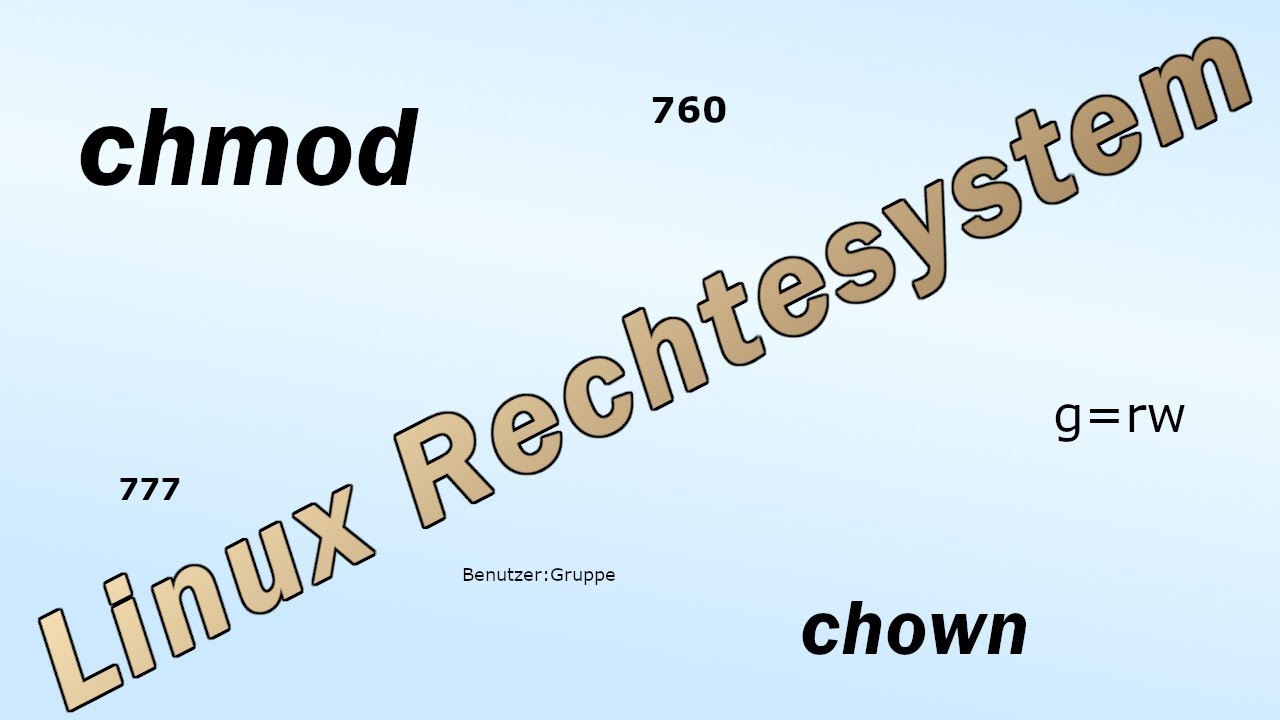 Erkl rung Linux Rechtesystem chmod Chown YouTube
