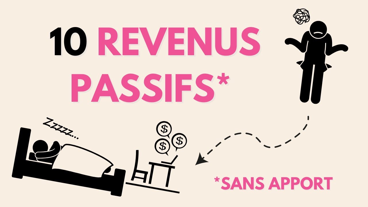 10 idées de revenus passifs à démarrer avec 0€ d'apport !