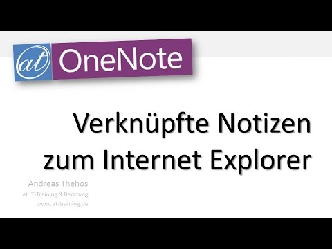 OneNote - Verknüpfte Notizen zum Internet Explorer