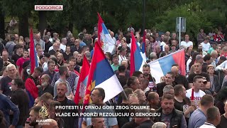 Protivnici rezolucije u Srebrenici protestovali pred zgradom Vlade Crne Gore