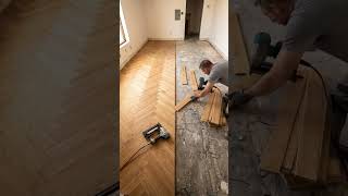 Satisfying Herringbone Floor Install You Can't Stop Watching #architecturalvisualization