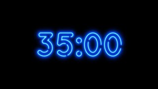 35 minutes Countdown Timer | Neon Version