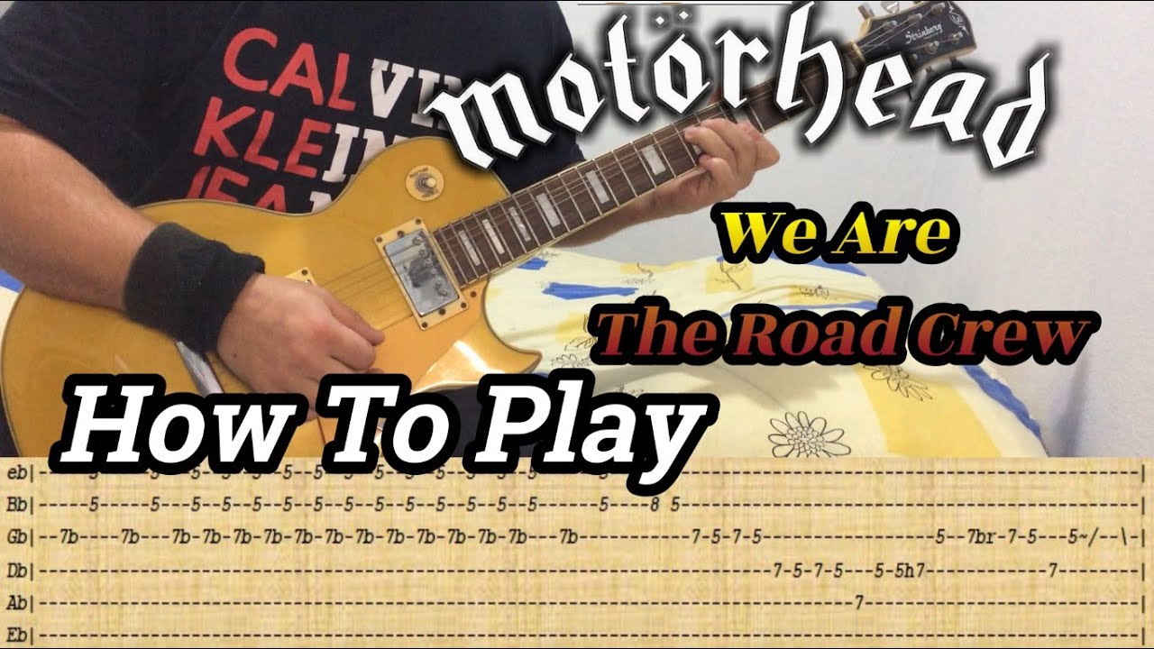 MOTORHEAD - (We Are) The Road Crew - GUITAR LESSON WITH TABS