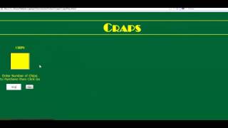 JavaScript Craps Assignment - Part III