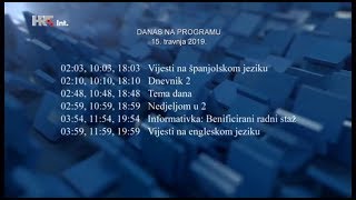 HRT Int. (HRT5) - početak programa u 18 sati