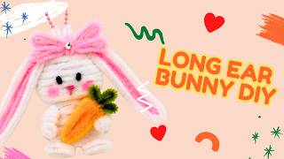 DIY Long Ear Bunny 🐰✨ | So Aesthetic &amp; Cute! | Pipe Cleaner Crafts