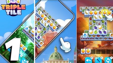 Triple Tile: Match Puzzle Game - Gameplay Part 1 Levels 1-5 (Android, iOS) - All Levels