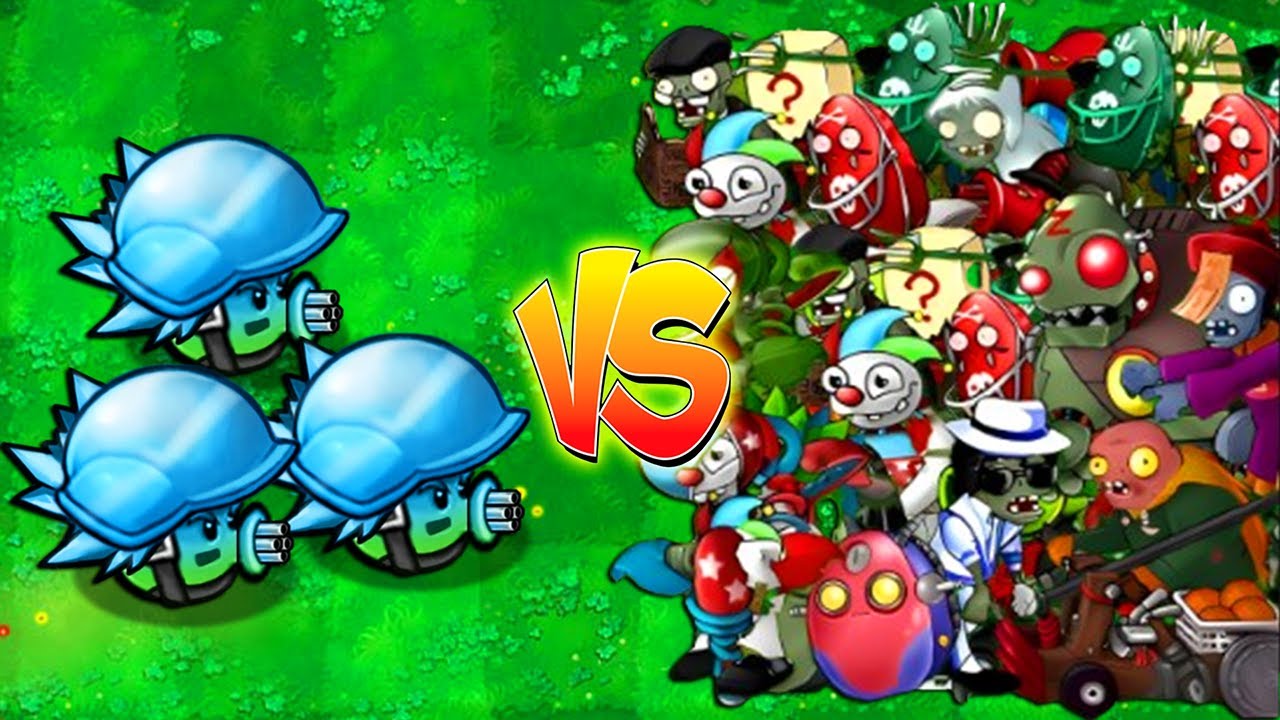 PvZ 1 Fusion Challenge! Gatling Icicle-shroom Ultimate Plant vs All ...