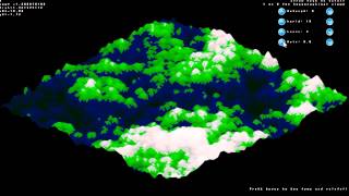 Early evolution of a procedural map generation routine