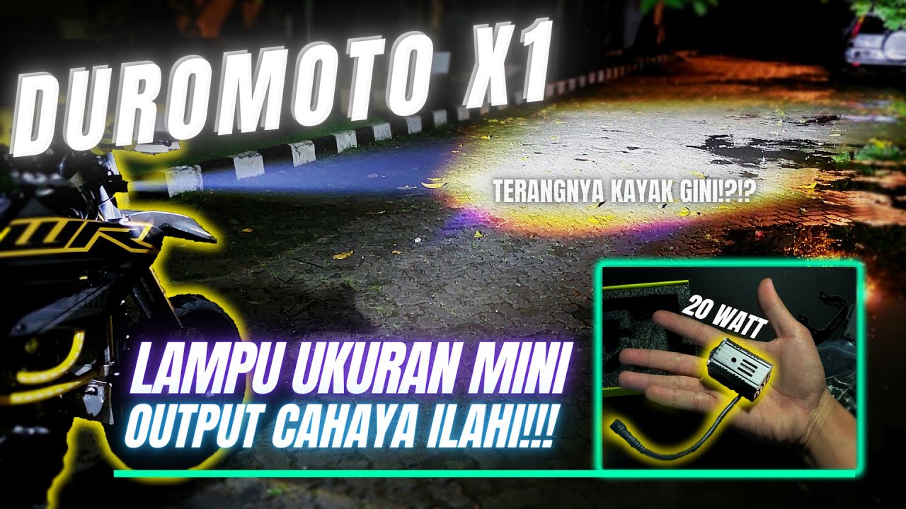 LAMPU DUROMOTO TERANGNYA GILAAA!!!🔥| Review + Test Duromoto X1 2022 di WR155 Supermoto
