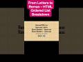 HTML Ordered List | Lowercase Letters, Roman Uppercase & Lowercase Explained #dtftsolutions #html