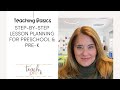 Preschool and prek teacher tips basic lesson planning stepbystep