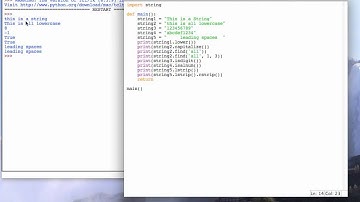 PY 4U 14: String Library Functions