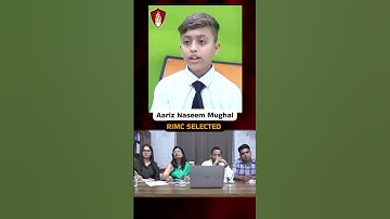 RIMC Superstar Aariz | Aariz Naseem Mughal | Best RMS, RIMC & Sainik School Coaching Institute