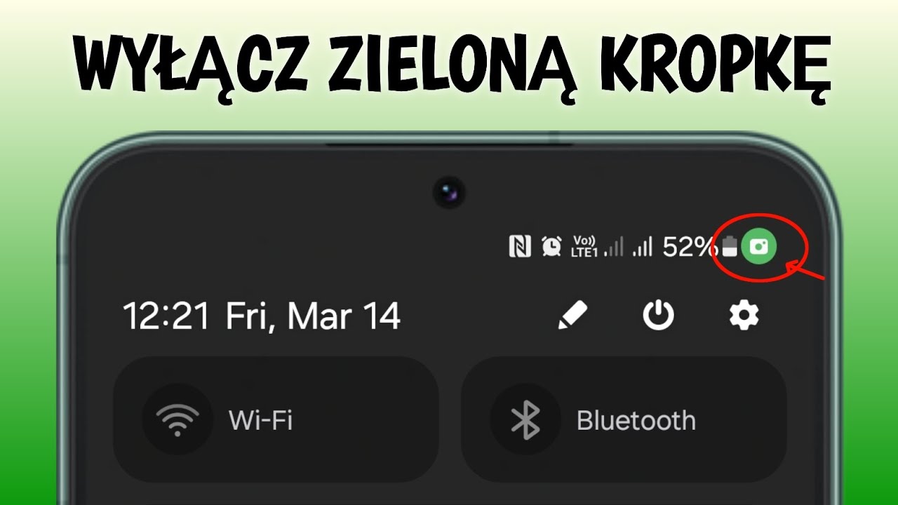 Jak wyłączyć zieloną kropkę na telefonie Samsung z Androidem - YouTube