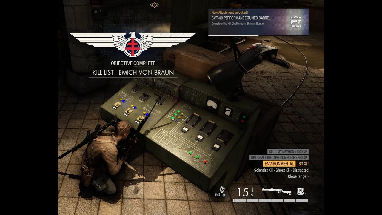 Sniper Elite " Emich Von Braun " Kill List