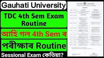 TDC 4th Semester Exam Routine 2021| Gauhati University| BA BSC BCOM 4th Sem| Sessional Exam Date