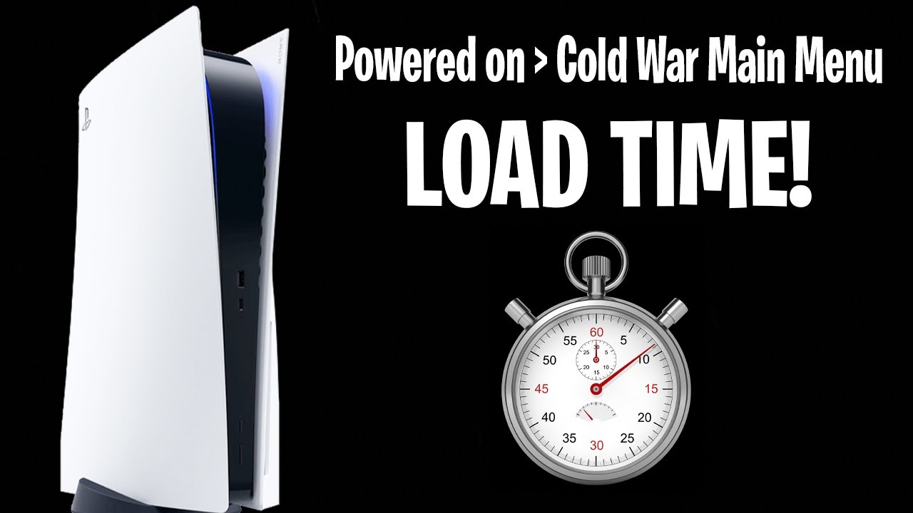 PS5 Black Ops Cold War load time from off to main menu ft. stop watch