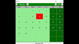 Python tkCalendar - Creating a Date Picker Calendar in Tkinter
