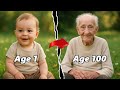 Time Lapse Evolution: From Childhood to Old Age (1–100 Years in 2 Minutes) | AI & Evolution